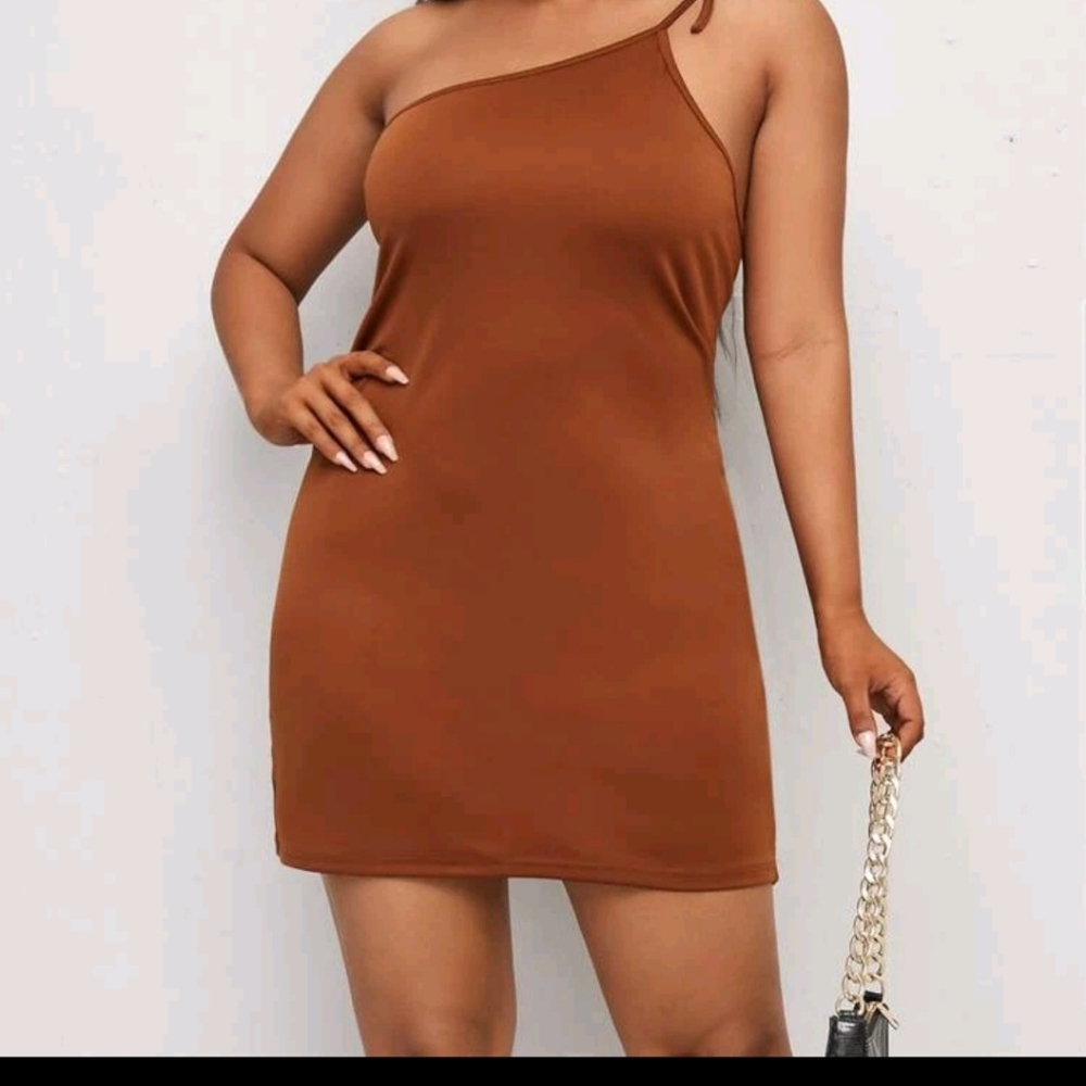 One shoulder, cami style dress